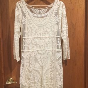 Express crochet dress with sleeves size medium